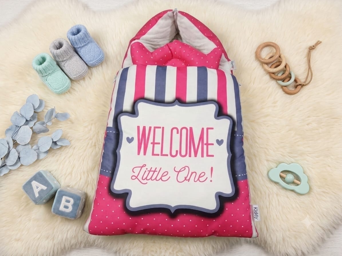 Welcome Little One Baby CarryNest Pink
