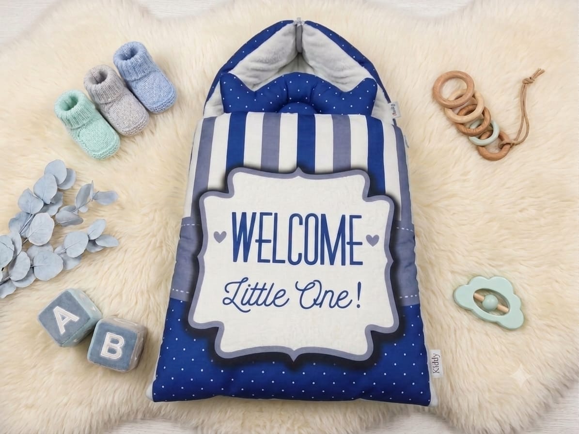 Welcome Little One Baby CarryNest Blue