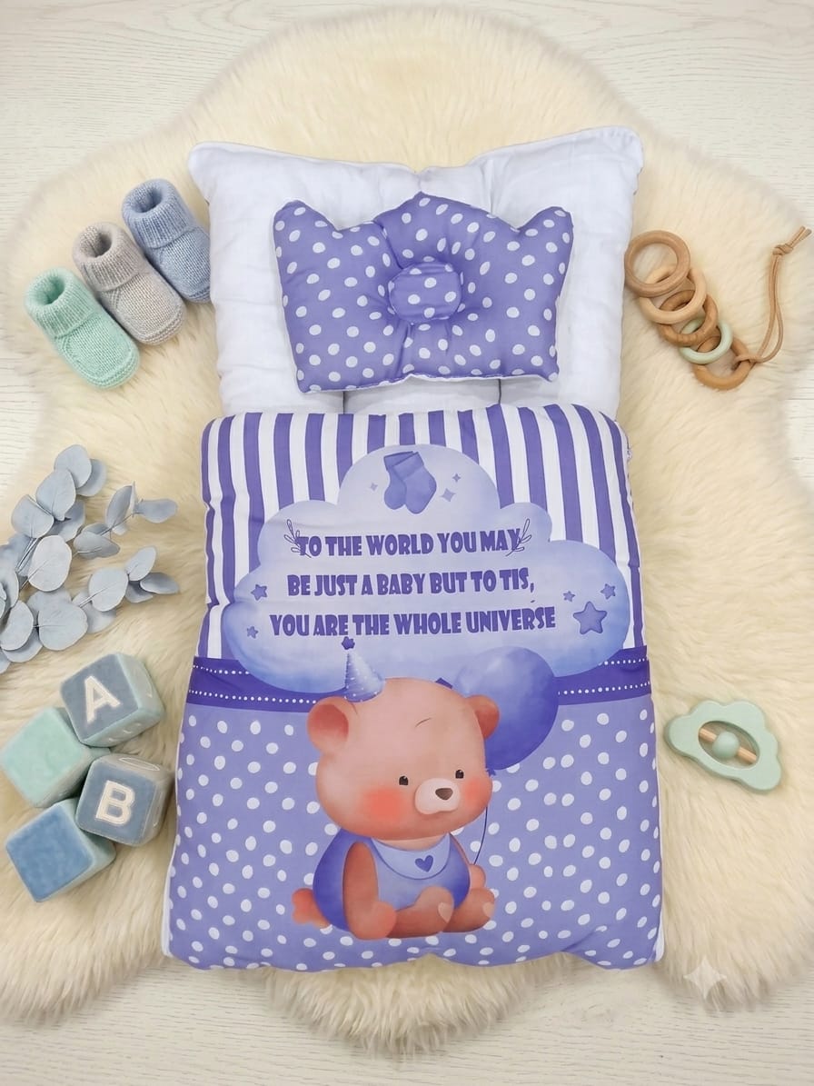 Baby CarryNest- Cute Slogan Blue