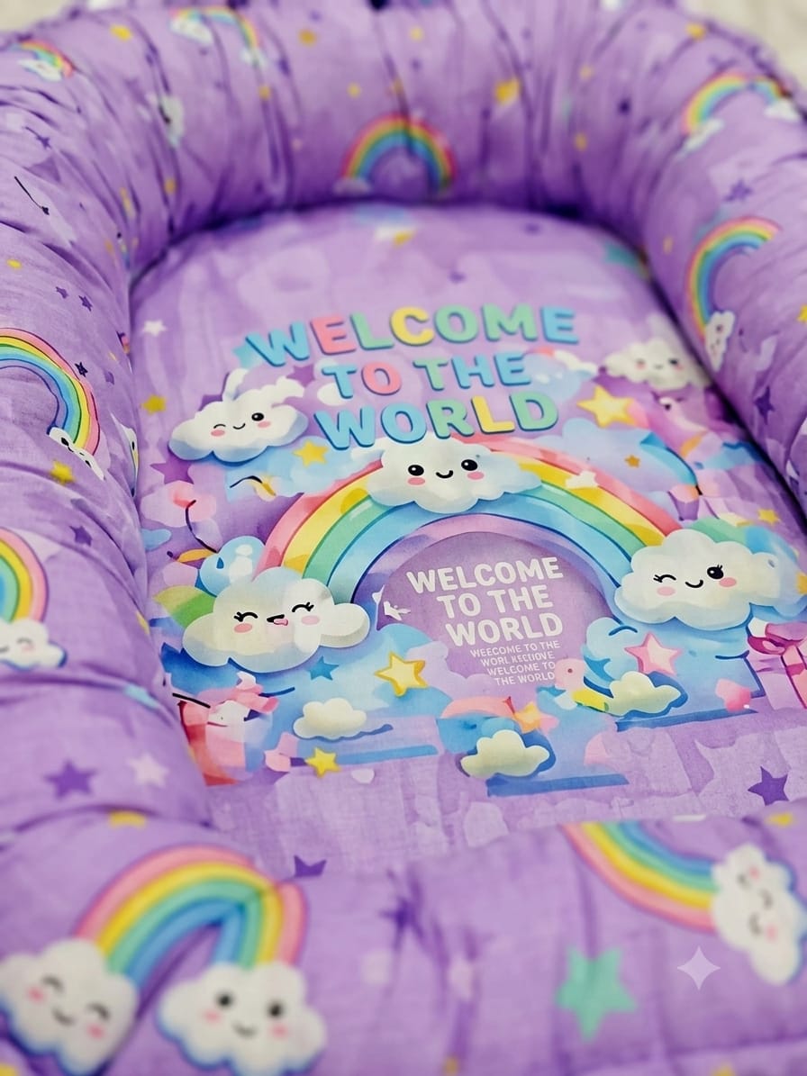MotherTouch 9pcs Baby Bedding Set Purple