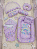 MotherTouch 9pcs Baby Bedding Set Purple