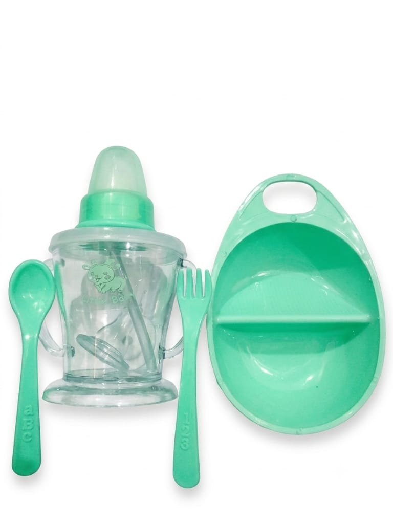 Plastic Meal/Bowl Sets for Babies- Green