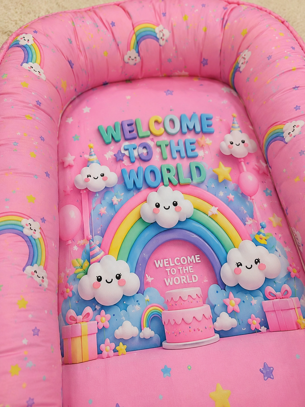 MotherTouch 9pcs Baby Bedding Set Pink