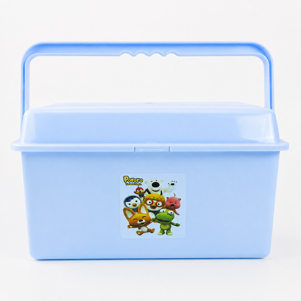 Baby Accessories Storage Box with Handle-Blue