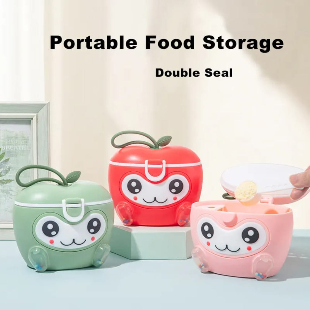Apple design milk powder container red