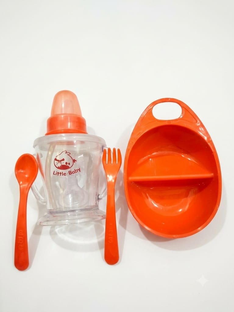 Plastic Meal/Bowl Sets for Babies- Orange