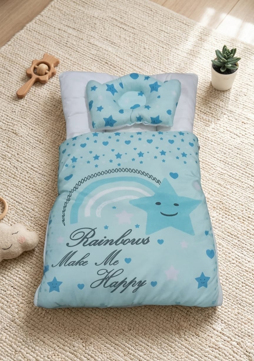 Baby CarryNest- Happy Rainbow SeaGreen