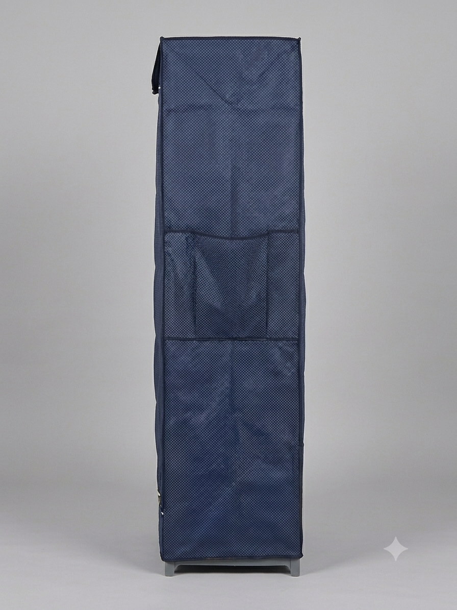 Mothertouch 5 Shelves Wardrobe-Navy Blue