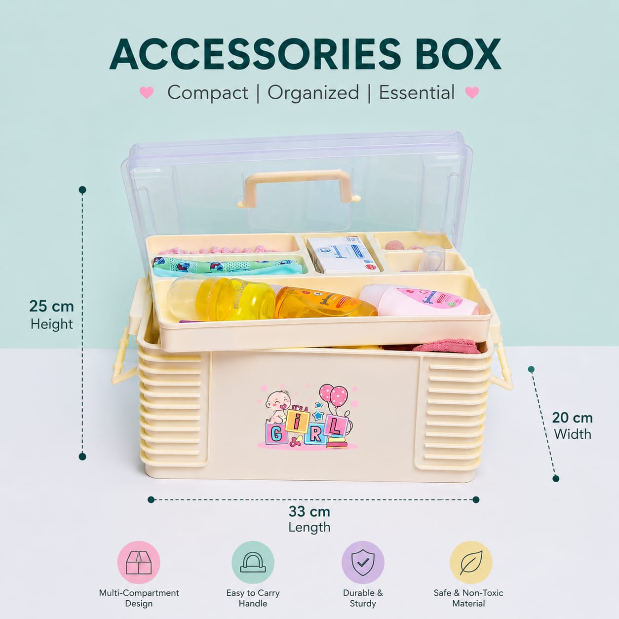 Aqua accessories box- blue