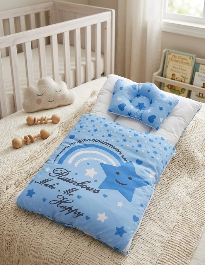 Baby CarryNest- Happy Rainbow Blue