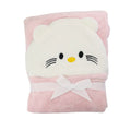 Cute Baby character shawl - Baby Pink