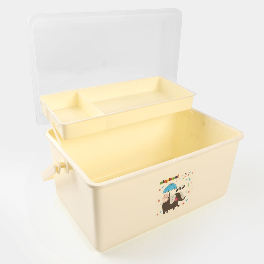 Baby Accessories Storage Box with Handle-Off White