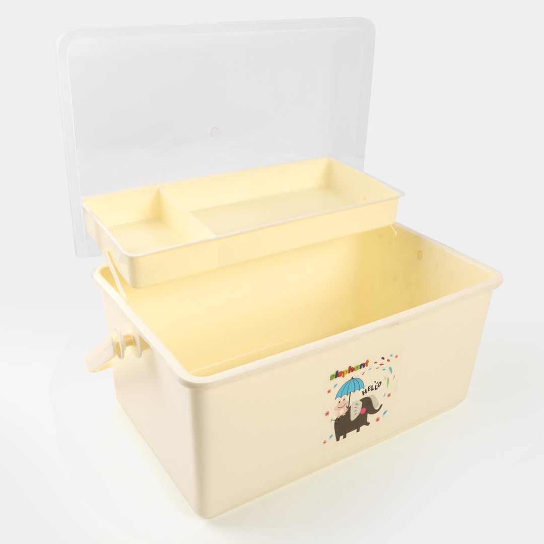 Baby Accessories Storage Box with Handle-Off White