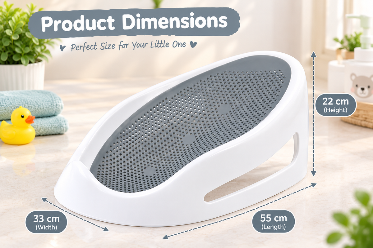 Silicone Bath Seat Grey