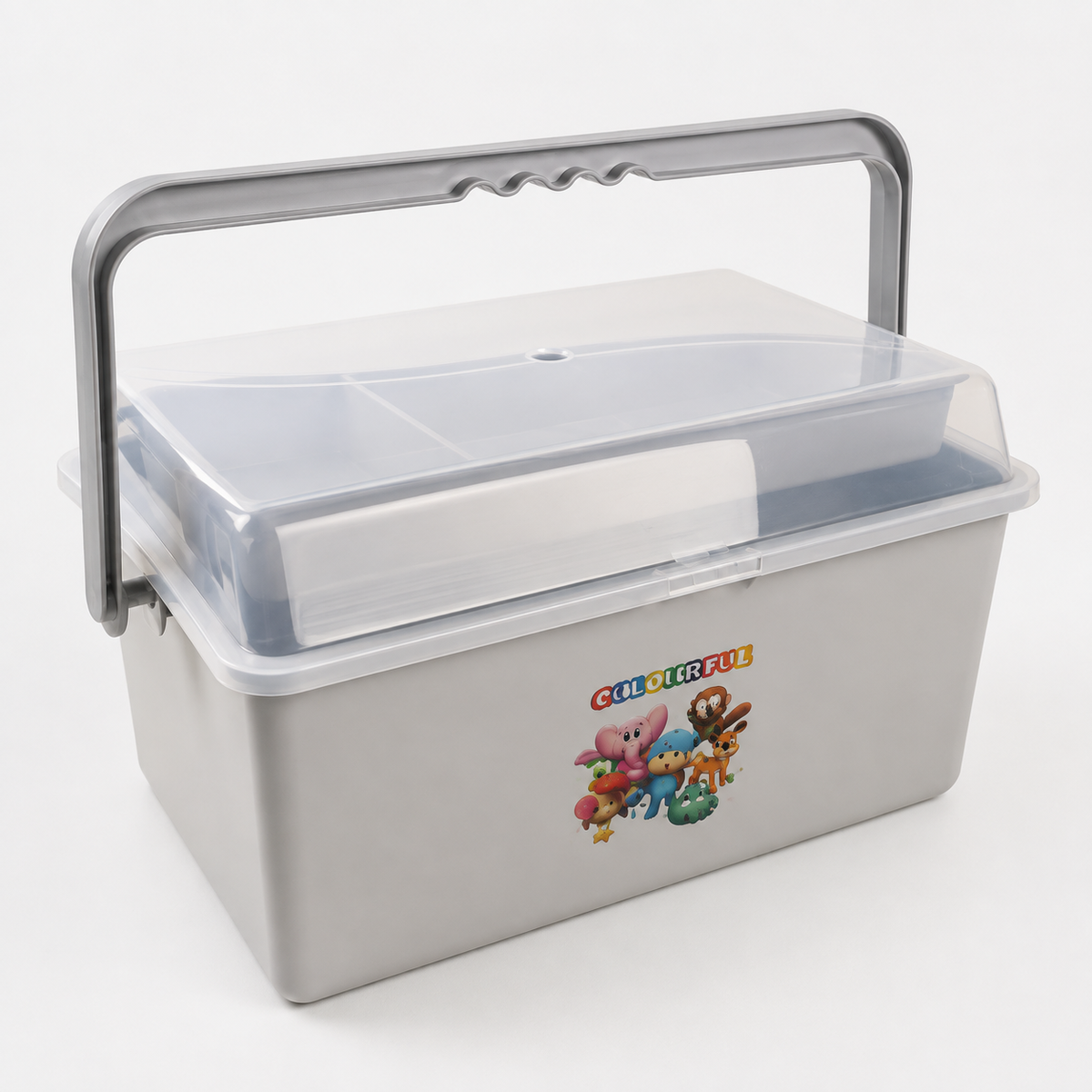 Baby Accessories Storage Box with Handle-Grey