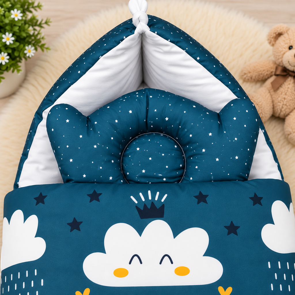 Baby Carrynest Heaven Design-Teal Blue