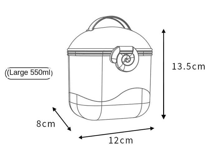Spiral milk powder container offwhite