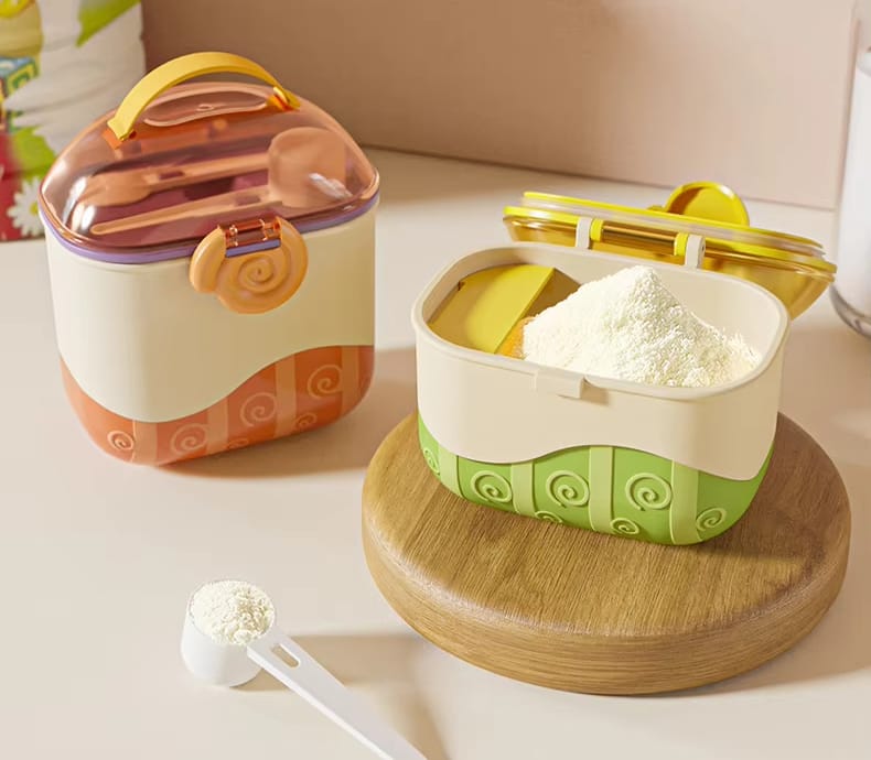 Spiral milk powder container offwhite