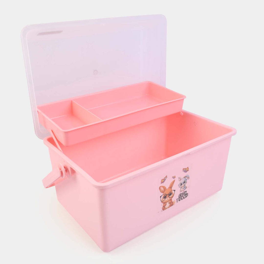 Baby Accessories Storage Box with Handle-Pink