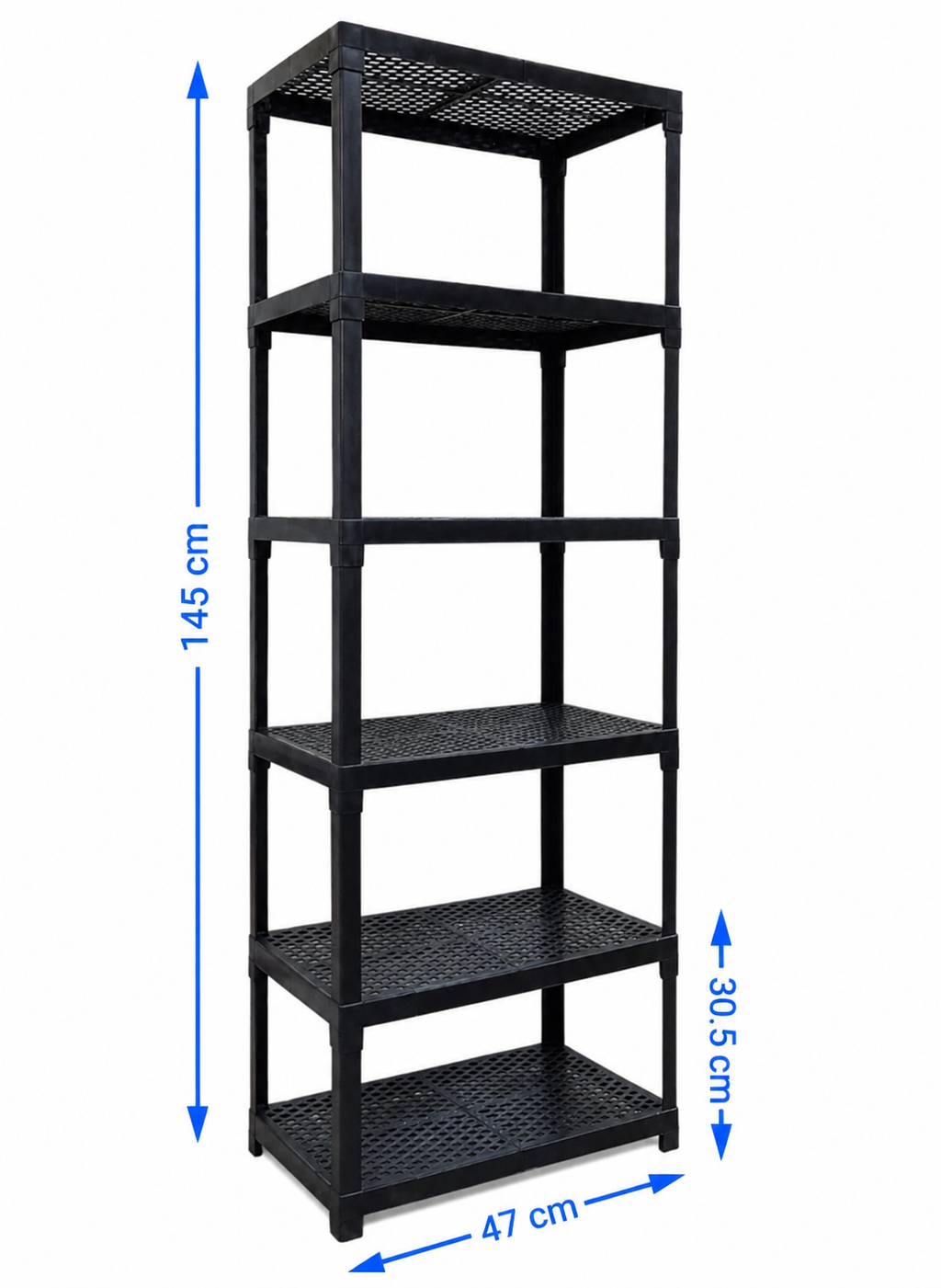 Mothertouch 5 Shelves Wardrobe-Navy Blue