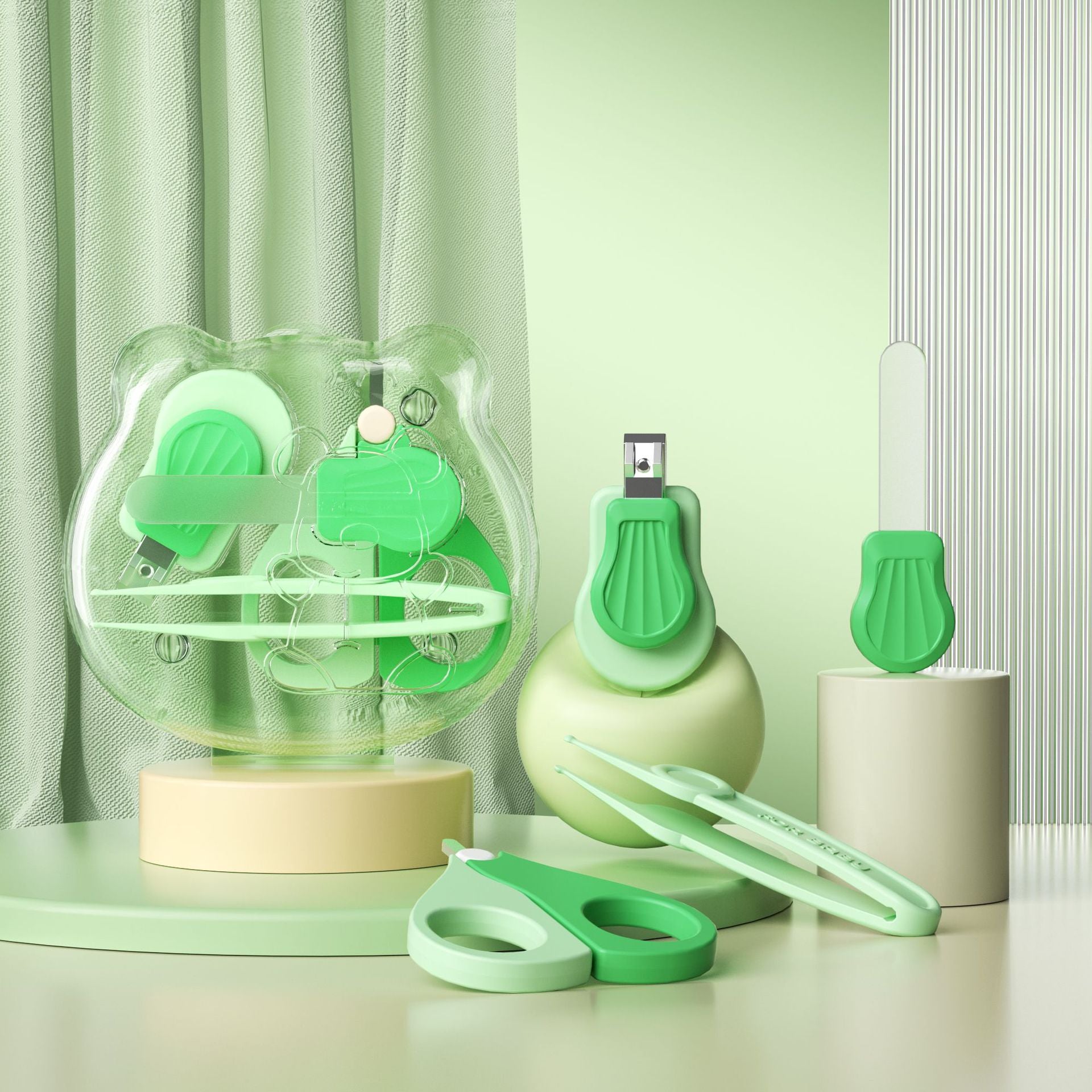 Imported 4Pcs Manicure Set Green