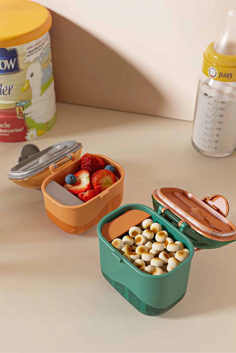 Spiral milk powder container green