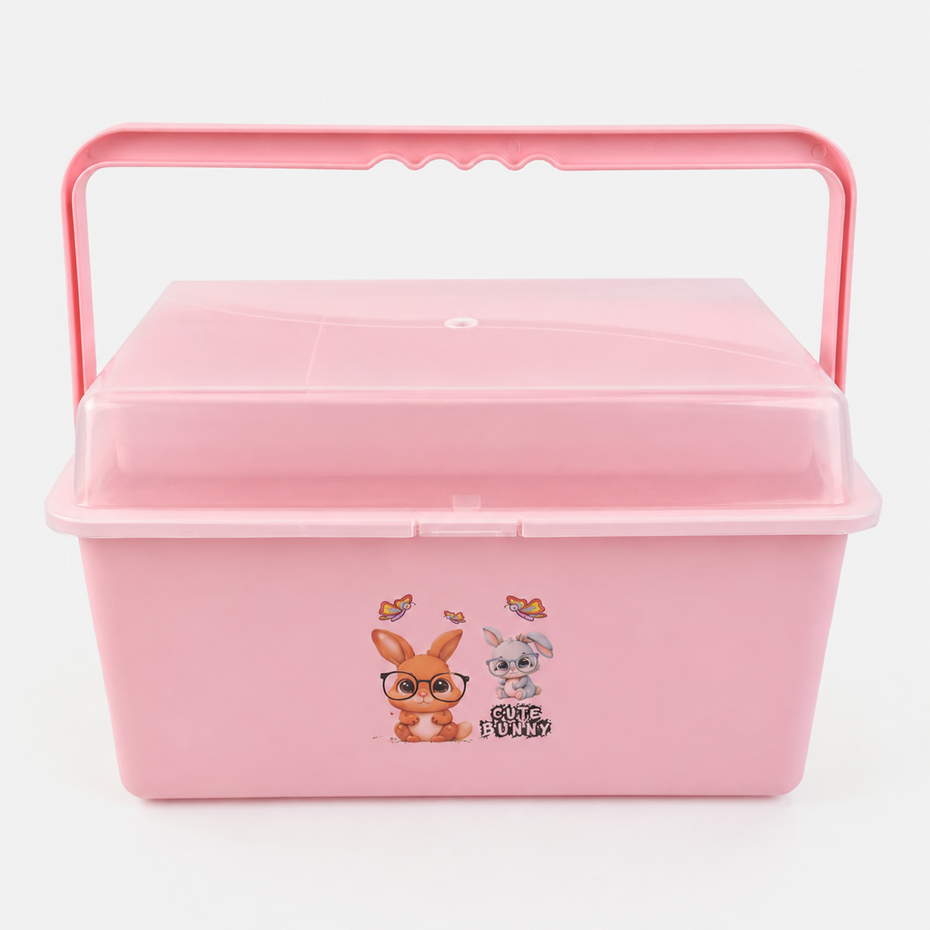 Baby Accessories Storage Box with Handle-Pink