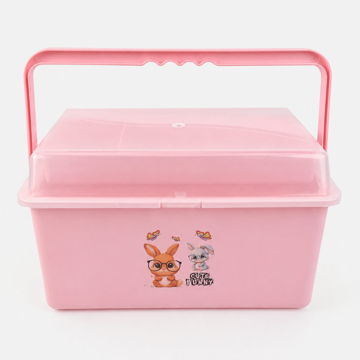 Baby Accessories Storage Box with Handle-Pink