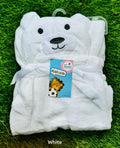 Cute Baby character shawl - White