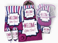 Welcome Little One 8 pieces Baby Bedding Set-Purple