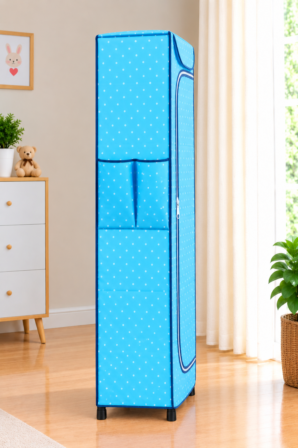 MotherTouch 4 shelf wardrobe - Light Blue