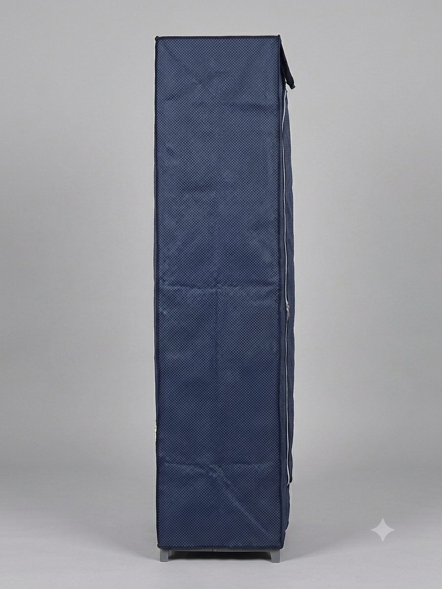 Mothertouch 5 Shelves Wardrobe-Navy Blue