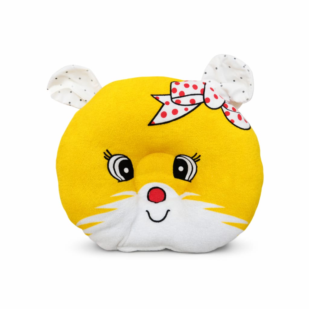 Head shaping round pillow -YELLOW