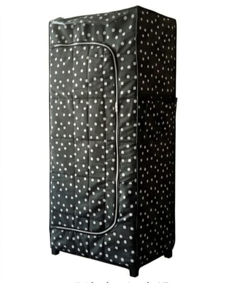 MotherTouch 4 shelf wardrobe - Black