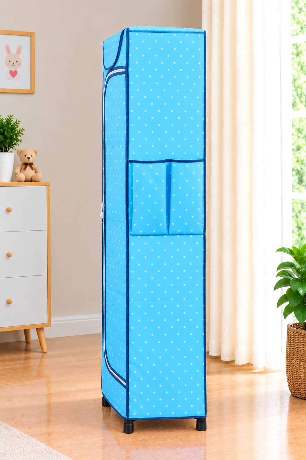 MotherTouch 4 shelf wardrobe - Light Blue