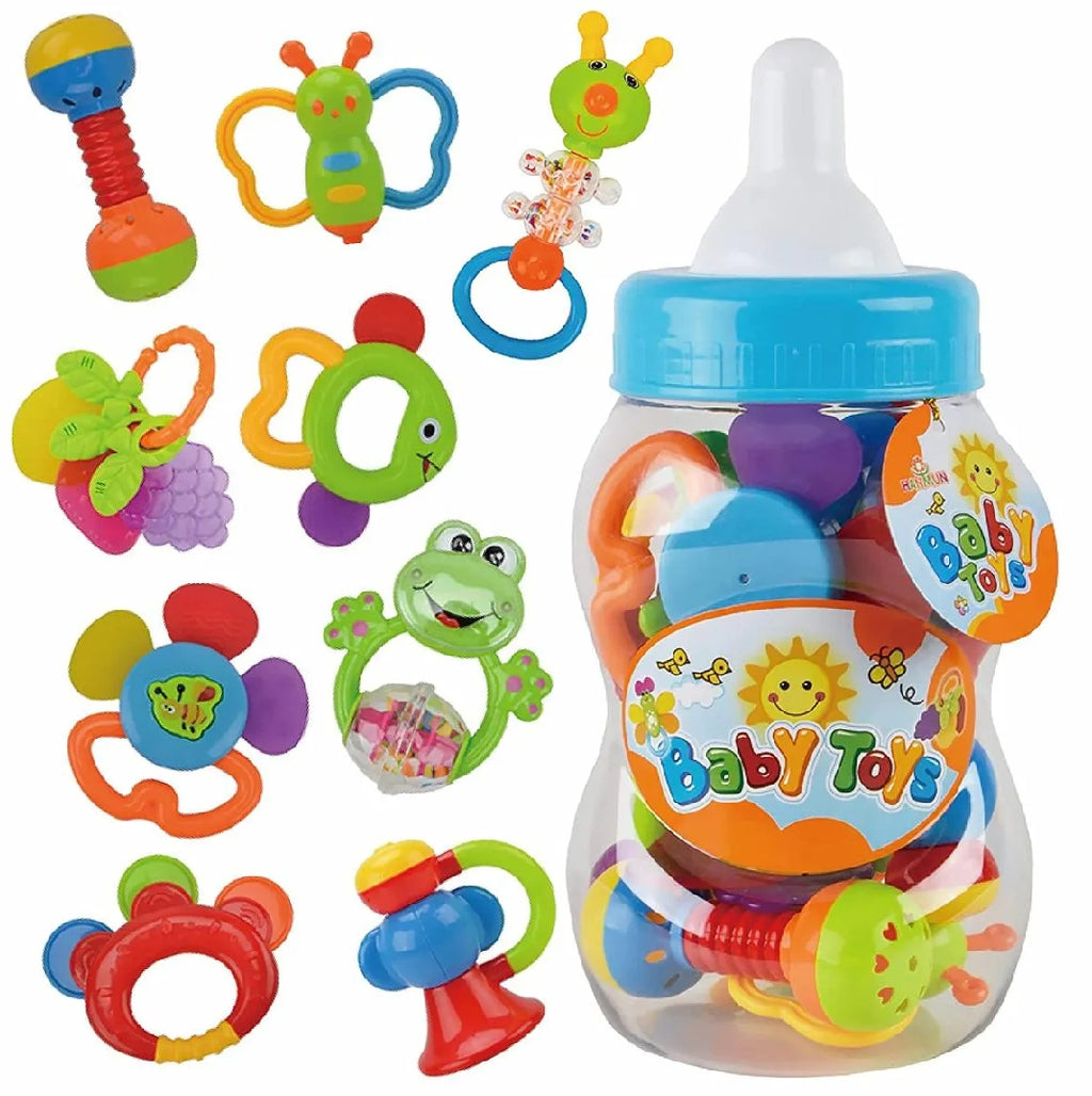 Baby Rattle & Teether Toy Set – Multi-Piece Baby Toy Set
