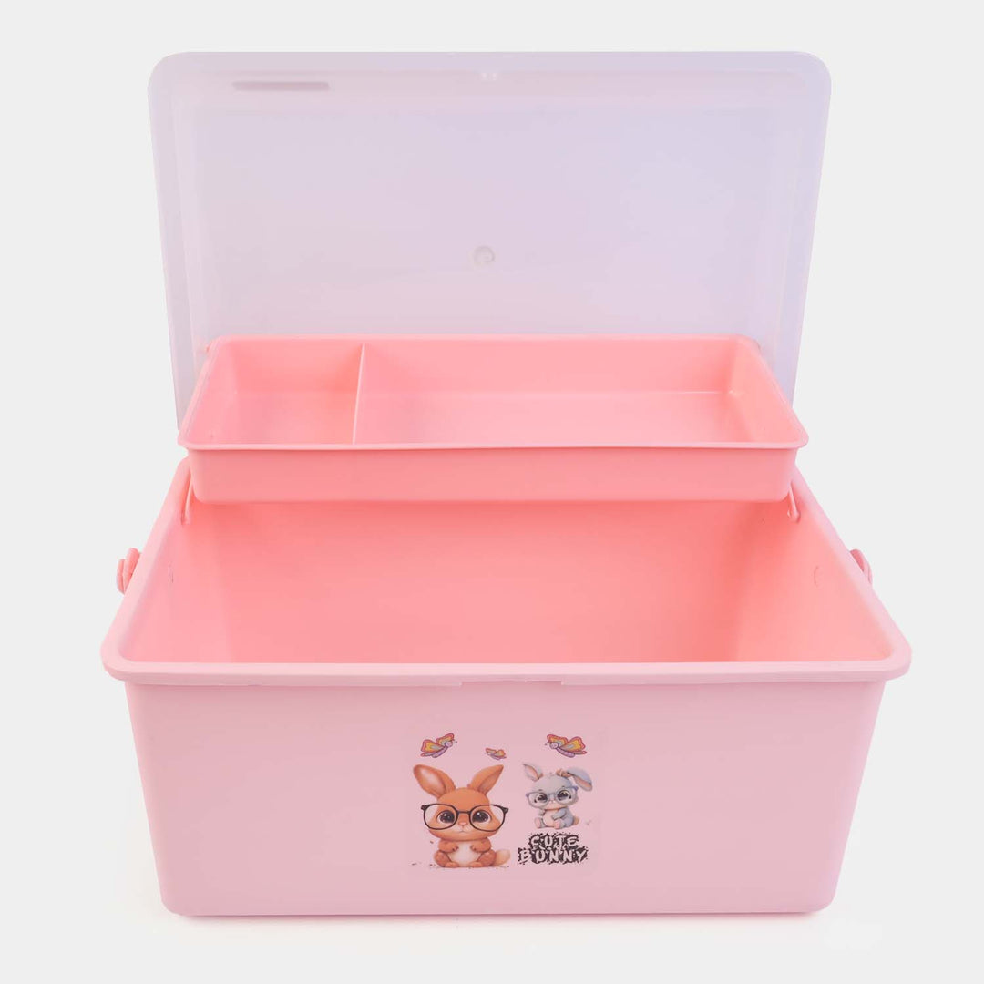 Baby Accessories Storage Box with Handle-Pink