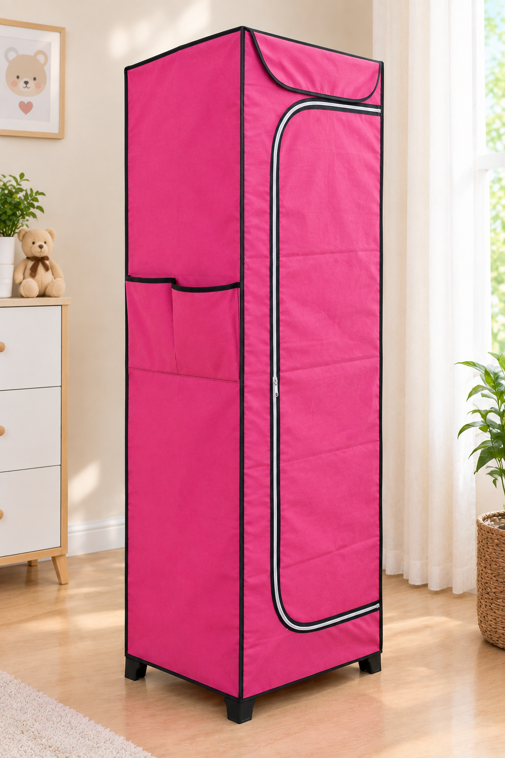 MotherTouch 5 Shelves Wardrobe-Pink