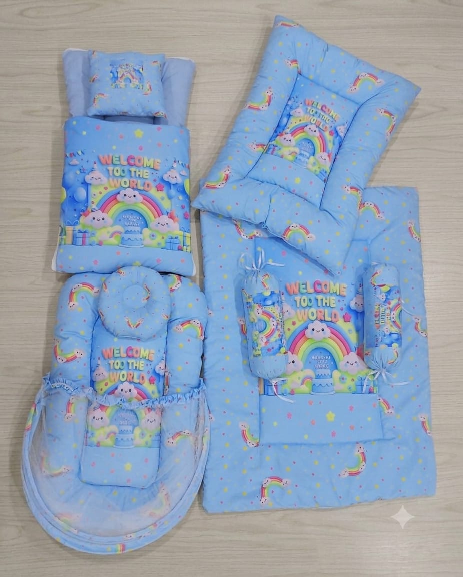 8pcs bedding set - Blue