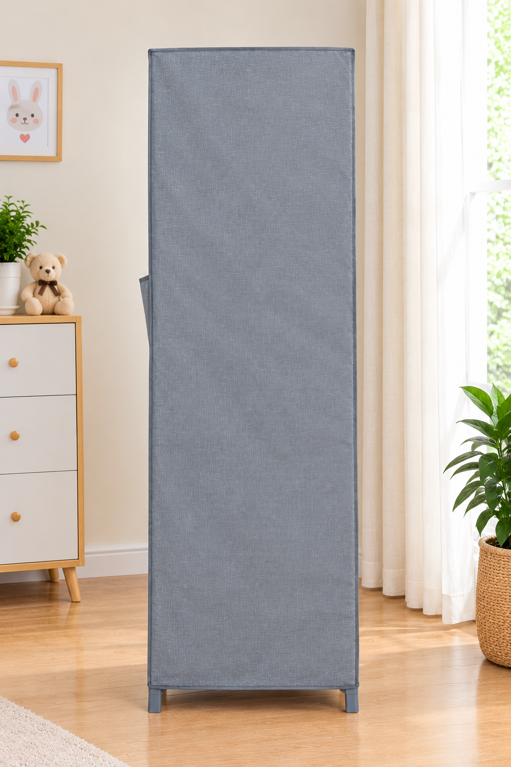 MotherTouch 5 Shelves Wardrobe-Grey